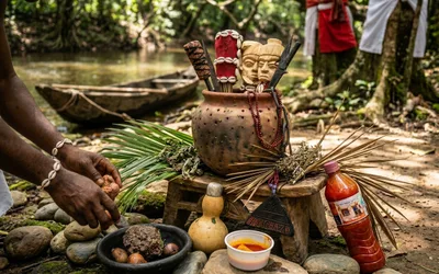 Médecine traditionnelle africaine soins par les plantes sacrées décoctions et rituels de fertilité
